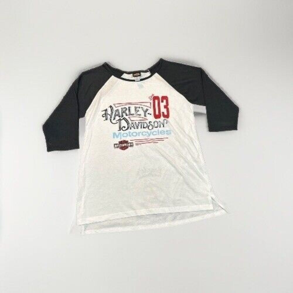 Harley Davidson T-Shirt Women’s Size Medium Three-quarter Length